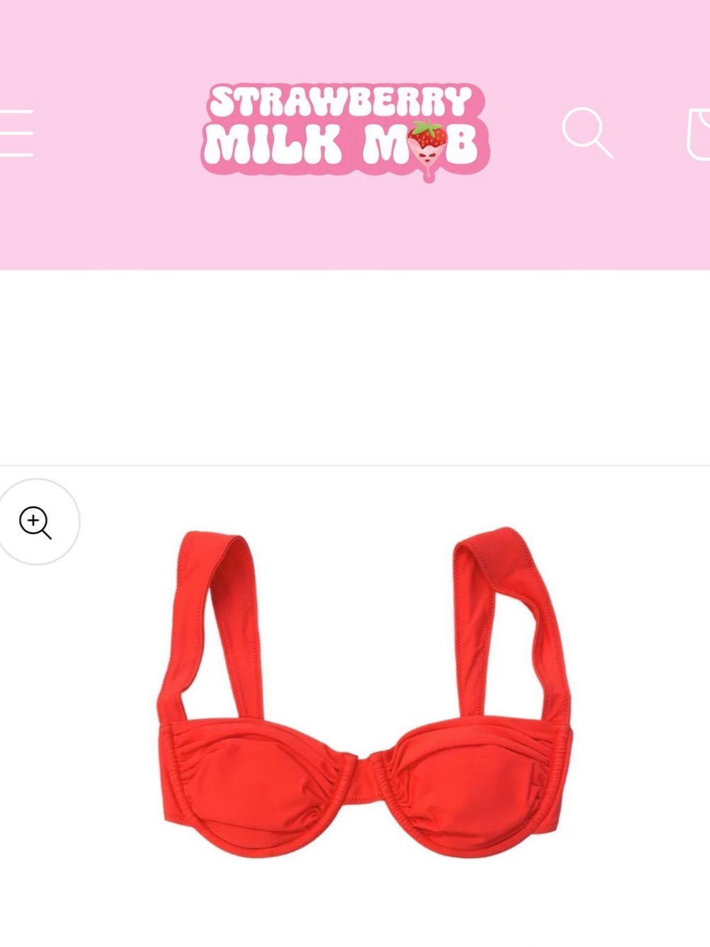La Vie En Rose Bikini Top L - Strawberry Milk Mob - Picture 4 of 6